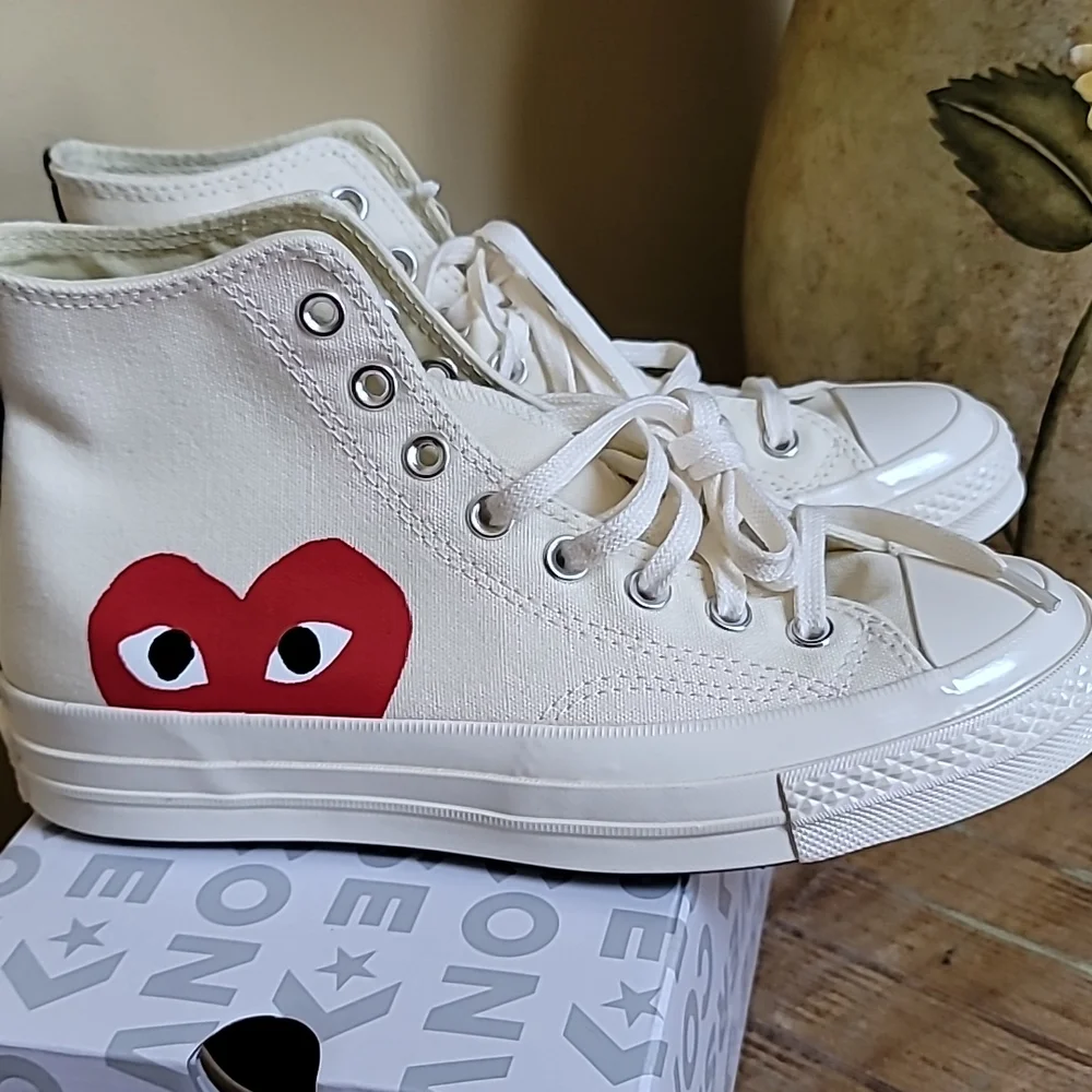 NWT Converse x Comme des Garcons Play Chuck Taylor 70 - SZ W9/M7 - Picture 7 of 8